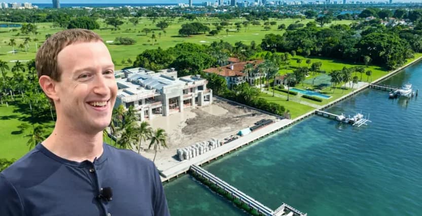 Mark Zuckerberg fecha contrato para comprar mansão de US$ 170 milhões em ilha exclusiva de Miami
