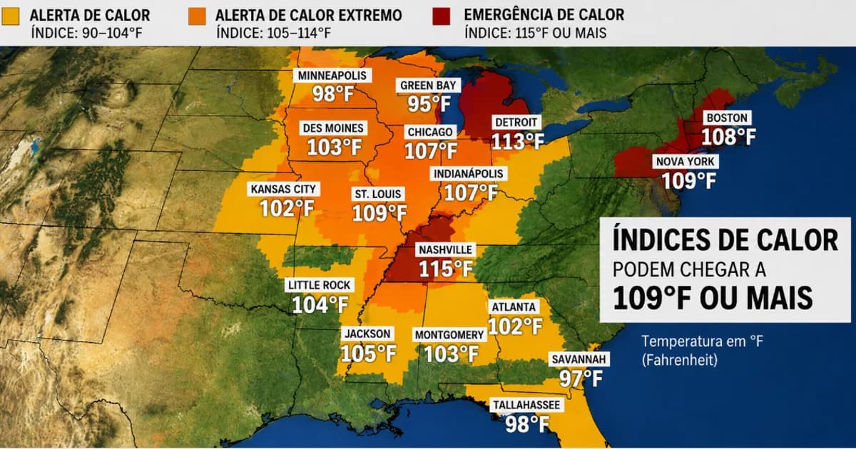 Onda de calor leva sensação térmica a até 46°C nos EUA na véspera do 4 de Julho