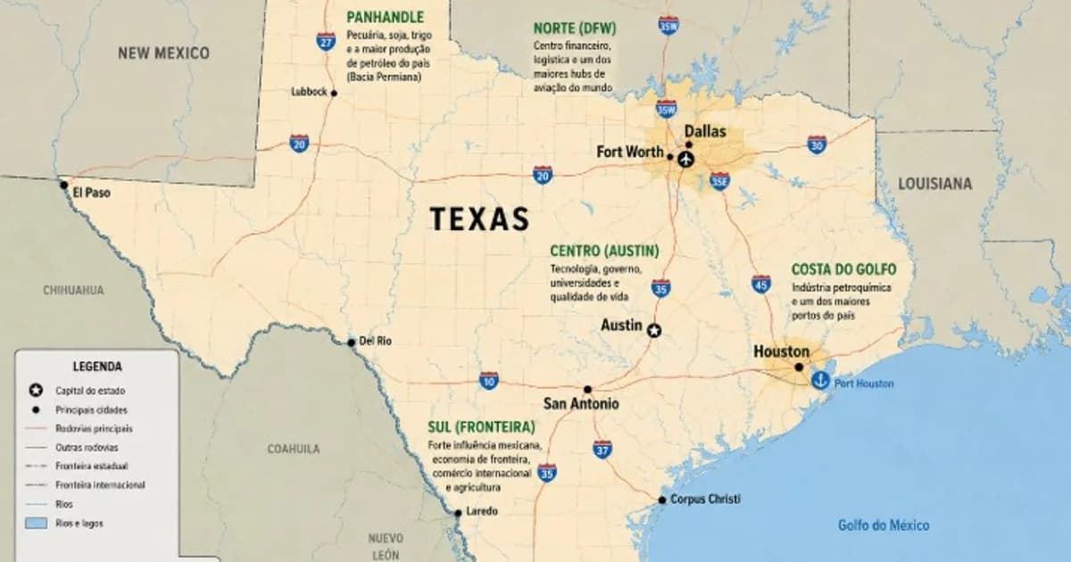 Texas atrai brasileiros com emprego e casas maiores, mas cobra caro em imposto, saúde e distância