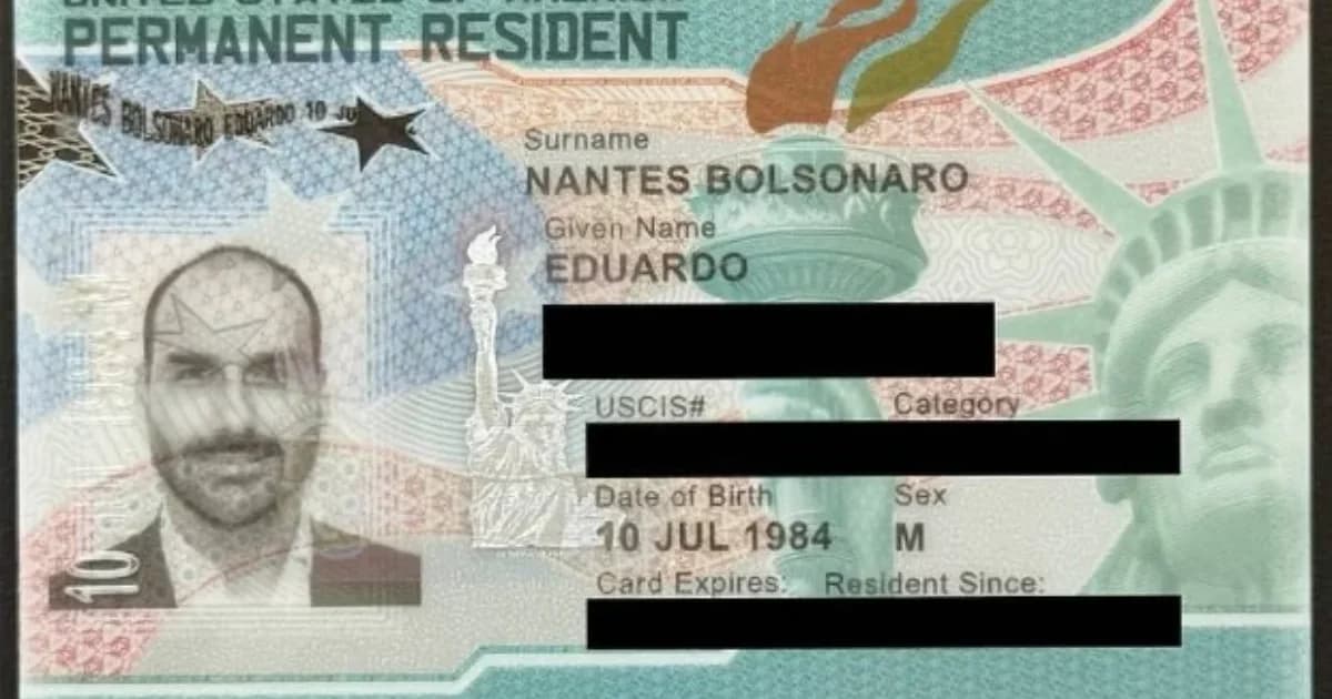 Eduardo Bolsonaro recebe green card e passa a ter residência permanente nos EUA