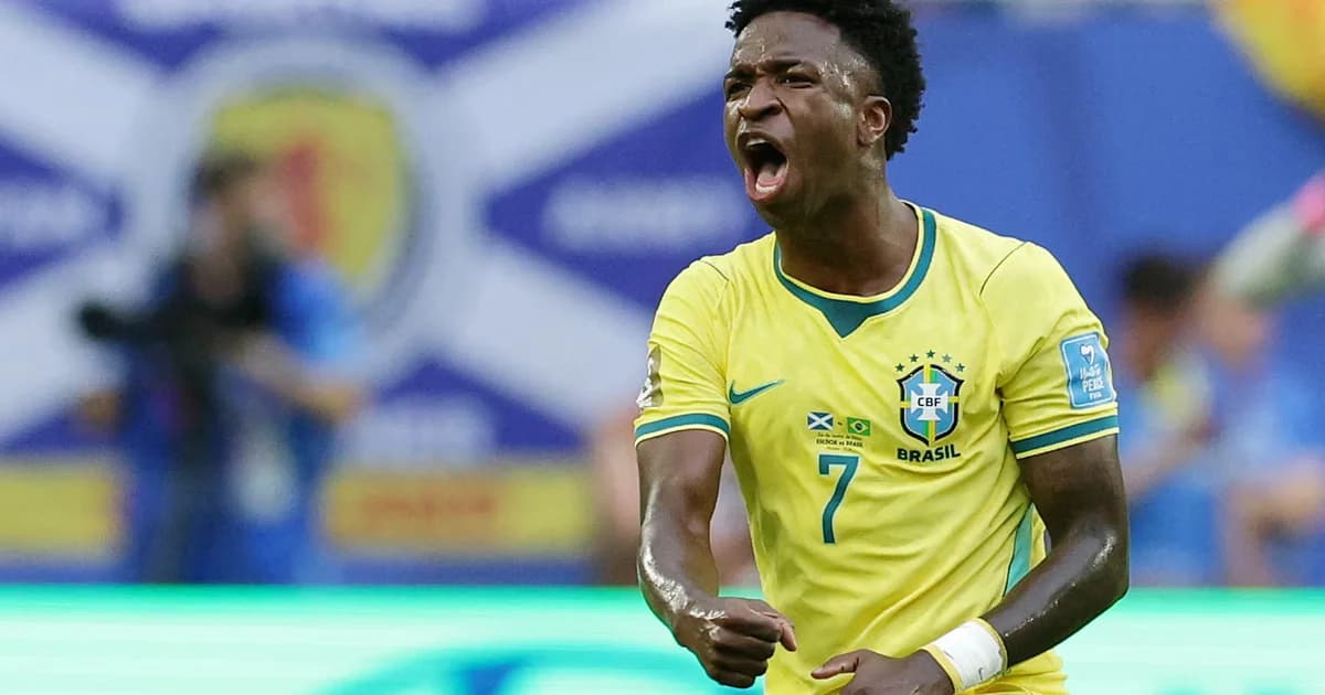 Vini Jr. faz dois, tem gol anulado e Brasil mira mata-mata em Houston