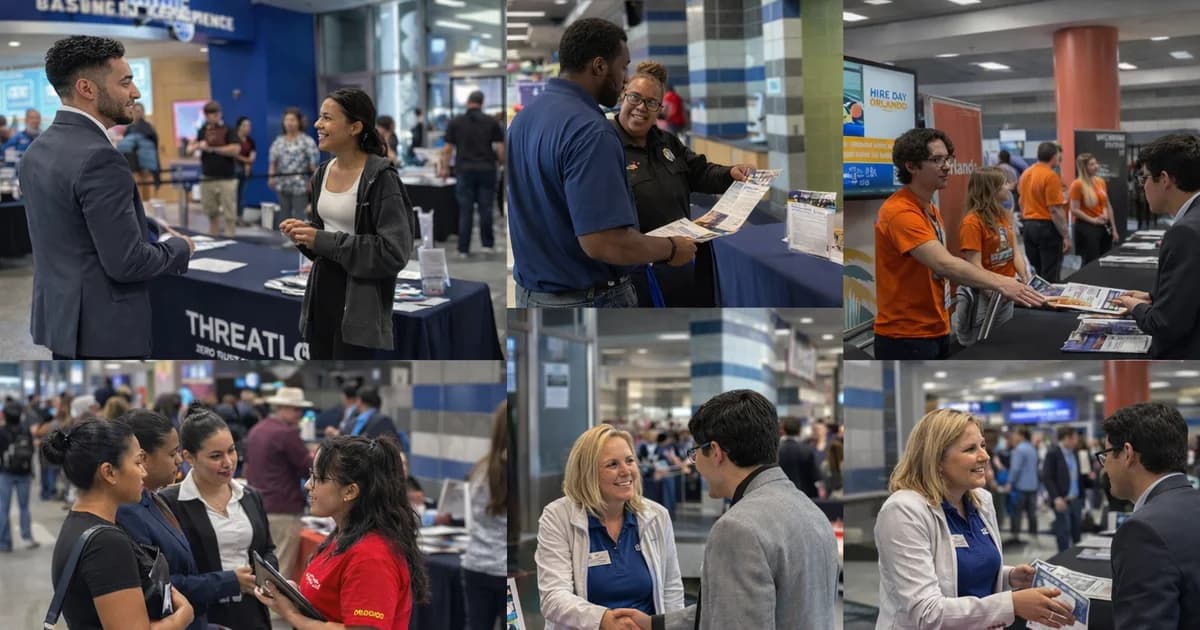 Feira de emprego em Orlando abre cadastro para edição de 2026 no Kia Center