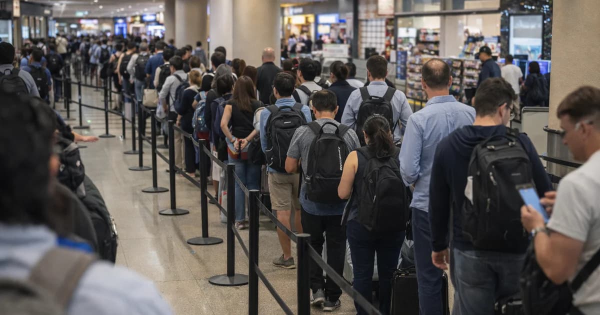 Filas crescem em aeroportos dos EUA em meio a impasse político sobre segurança
