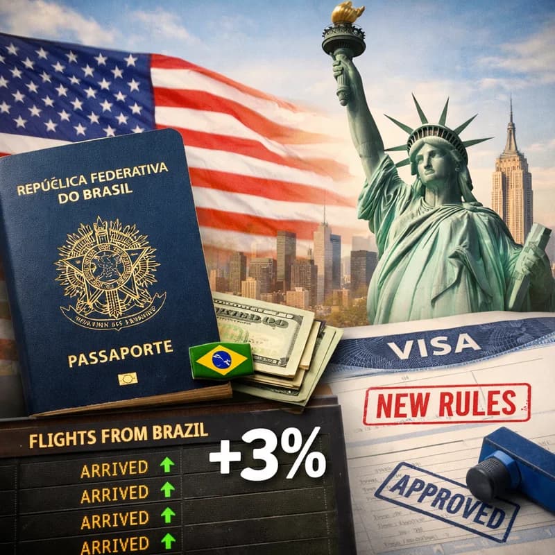 Turismo brasileiro aos EUA cresce 3% em janeiro, mas novas regras de visto acendem alerta