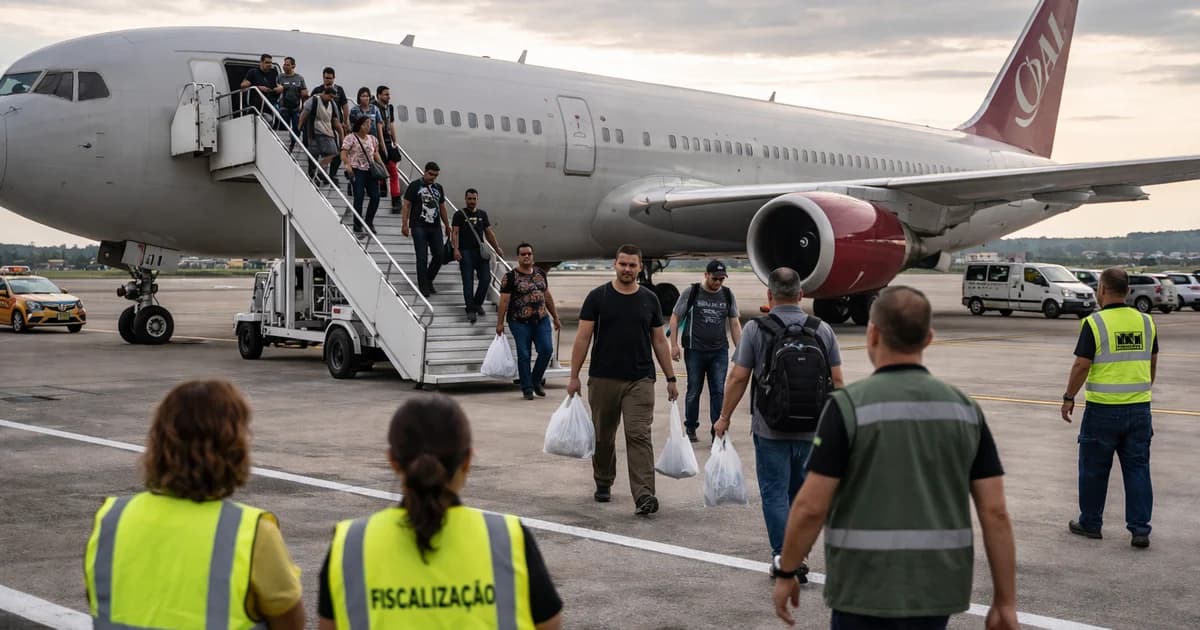 Voo com brasileiros deportados dos EUA chega hoje a Confins em nova operação de repatriação