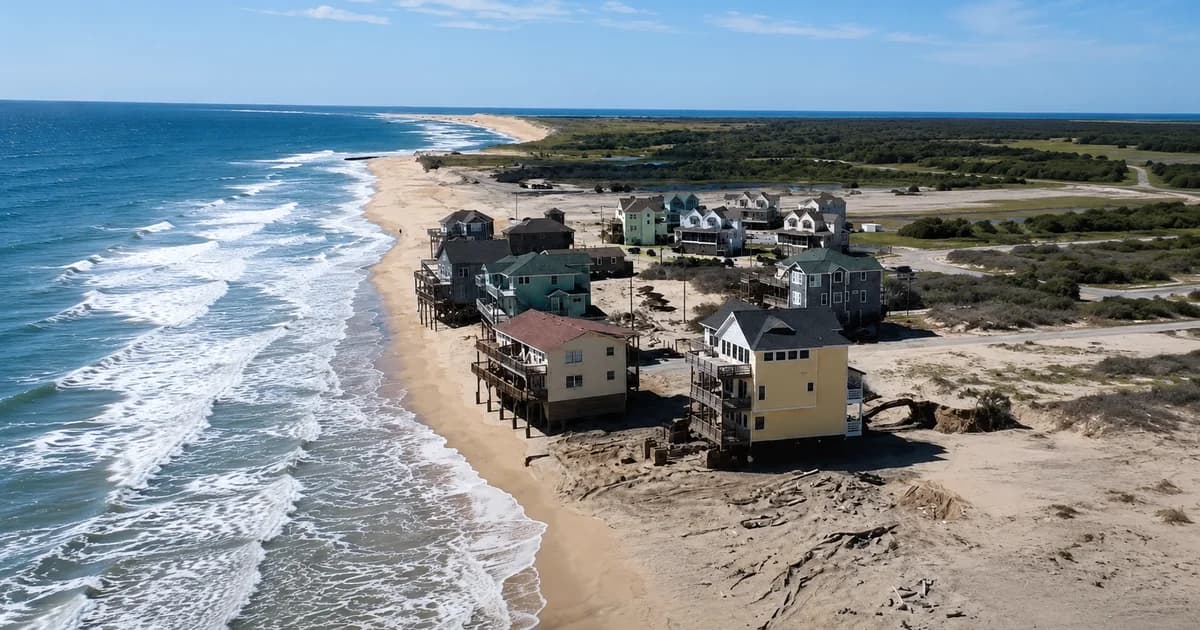 Casa de 141 toneladas é retirada de área ameaçada pelo avanço do mar na Carolina do Norte